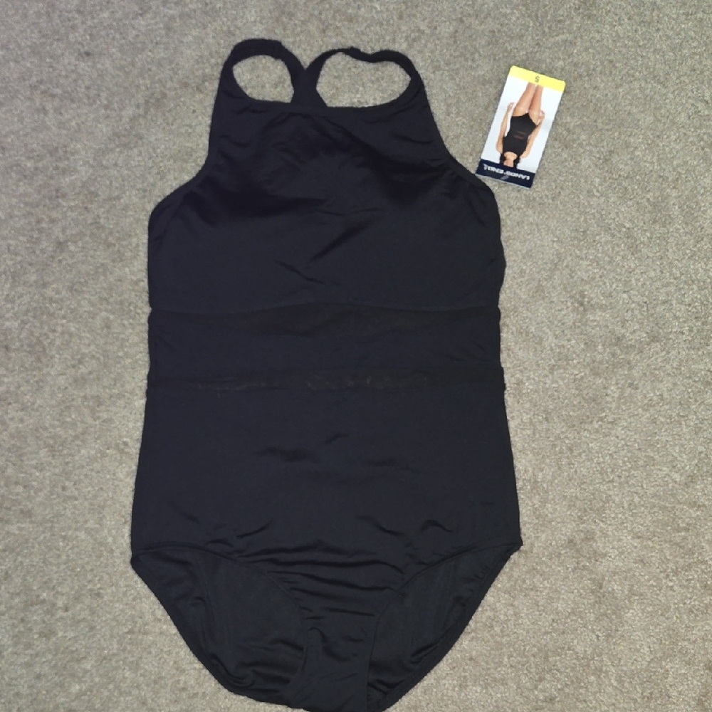 Lands' End Women's Black One Piece Swimsuit